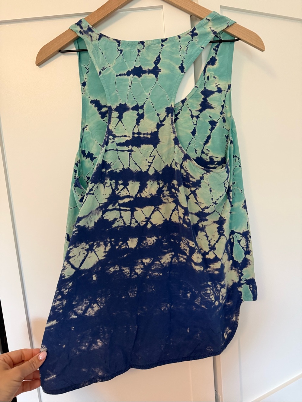 GYPSY 05 SILK RACERBACK SLEEVELESS TANK TOP DHAVAL NAVY size small - Picture 6 of 6